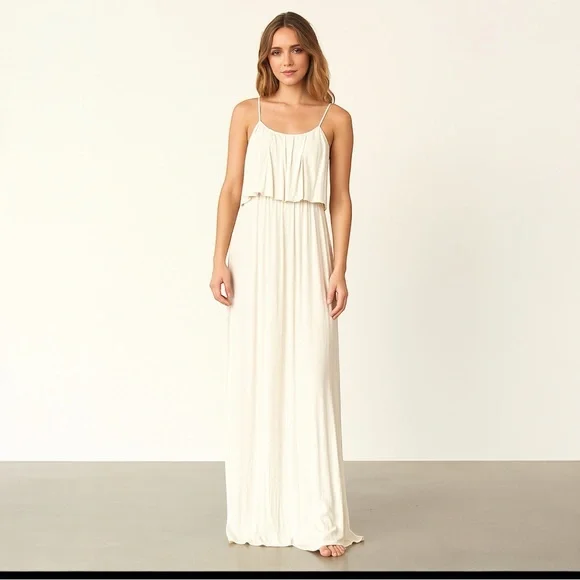LNA Dresses | LNA by Revolve Cream Maxi Dress Small Rayon Boho Summer Resortwear Beachy Flowy | Color: Cream/White | Size: S | Kisableboutique's LNA | Dresses | Lna By Revolve Cream Maxi Dress Small Rayon Boho Summer  Resortwear Beachy Flowy | Poshmark
